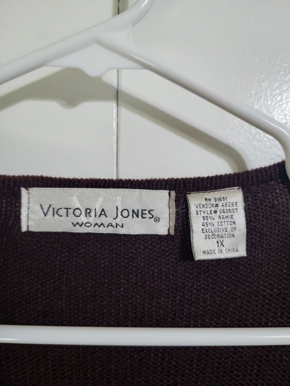 VTG Women's 1X Cardigan Sweater Brown Floral Boho Hippie Cottage Core Fairy - Picture 5 of 12